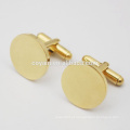 2016 Fashion Gold Plating Cufflink Adicionar logotipo personalizado